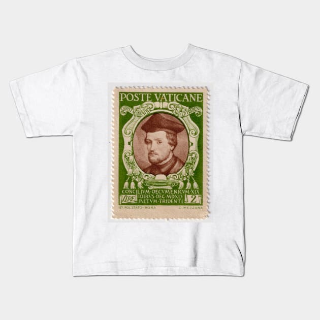 Vatican stamp Kids T-Shirt by rogerstrawberry